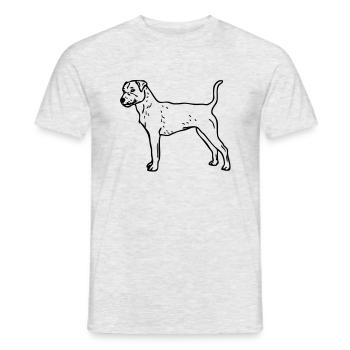 jack russel © www.dog-power.nl - Men's T-Shirt - heather grey - Front - AI Model Male 178 dark (178cm)