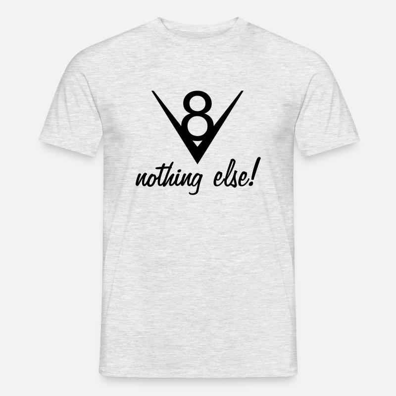 V8 – nothing else! - Männer T-Shirt - Grau meliert