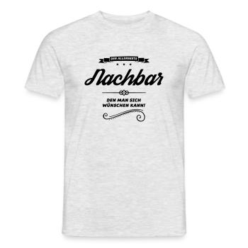 nachbar allerbeste design - Männer T-Shirt - Grau meliert - Vorne - AI Model Male 178 dark (178cm)