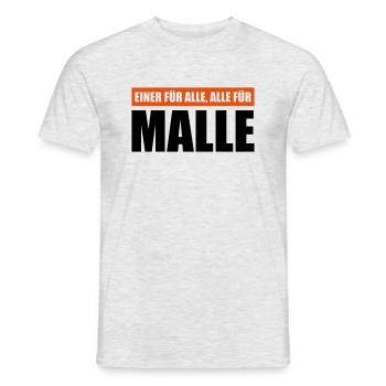 alle für malle design - Männer T-Shirt - Grau meliert - Vorne - AI Model Male 178 dark (178cm)