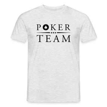 poker team pik - Männer T-Shirt - Grau meliert - Vorne - AI Model Male 178 dark (178cm)