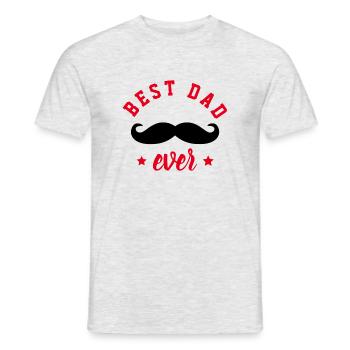 MEILLEUR PAPA JAMAIS - MEILLEUR PAPA - MEILLEUR PÈRE - T-shirt homme - gris chiné - Devant - AI Model Male 178 dark (178cm)