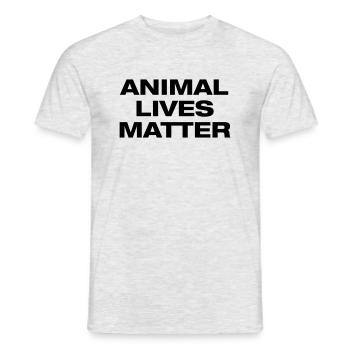 animal lives mater - T-shirt homme - gris chiné - Devant - AI Model Male 178 dark (178cm)
