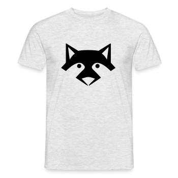 wolf - Men's T-Shirt - heather grey - Front - AI Model Male 178 dark (178cm)
