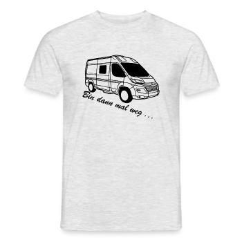 Kastenwagen Van 540 - Bin dann mal weg - Männer T-Shirt - Grau meliert - Vorne - AI Model Male 178 dark (178cm)