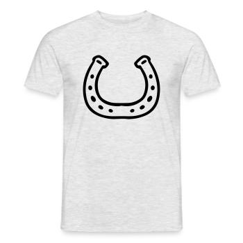 Horseshoe Lucky Charm Lucky Mushroom - Men's T-Shirt - heather grey - Front - AI Model Male 178 dark (178cm)