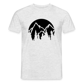 Conifères Montagnes Soleil - T-shirt homme - gris chiné - Devant - AI Model Male 178 dark (178cm)