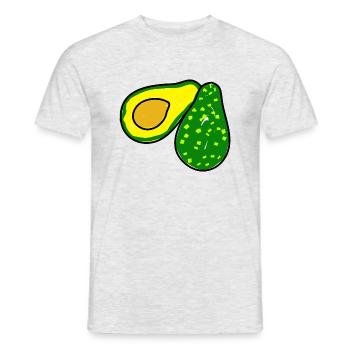 Green Avocado Doodle - Men's T-Shirt - heather grey - Front - AI Model Male 178 dark (178cm)
