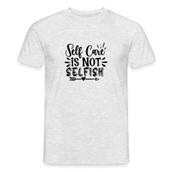 Self Care is Not Selfish - Männer T-Shirt - Grau meliert - Vorne - AI Model Male 178 dark (178cm)
