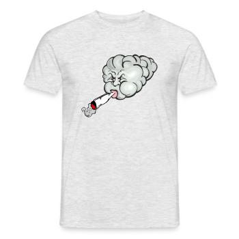 stoned cloud - bekiffte Wolke - Männer T-Shirt - Grau meliert - Vorne - AI Model Male 178 dark (178cm)
