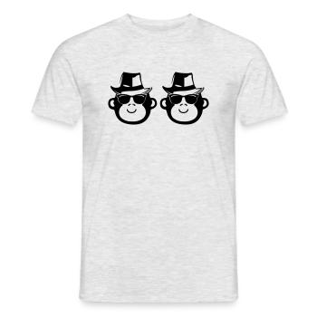 Singe Gangster Cool - T-shirt homme - gris chiné - Devant - AI Model Male 178 dark (178cm)