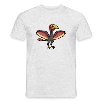 Cute Archaeopteryx, Dino, Dinosaur - Men's T-Shirt - heather grey - Front - AI Model Male 178 dark (178cm)