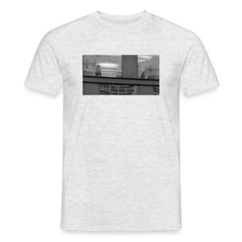 Caché derrière une vitre - T-shirt homme - gris chiné - Devant - AI Model Male 178 dark (178cm)
