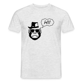 Gorilla Hi - Men's T-Shirt - heather grey - Front - AI Model Male 178 dark (178cm)