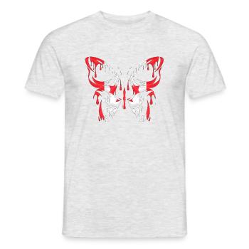 Canada, pays, drapeau, états officiels, continent - T-shirt homme - gris chiné - Devant - AI Model Male 178 dark (178cm)