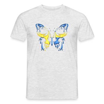 Drapeau de la Suède Pays États officiels Continent - T-shirt homme - gris chiné - Devant - AI Model Male 178 dark (178cm)
