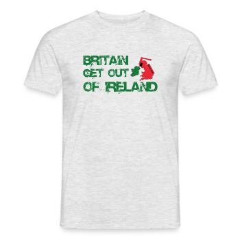 Britain Get out of Ireland - Men's T-Shirt - heather grey - Front - AI Model Male 178 dark (178cm)