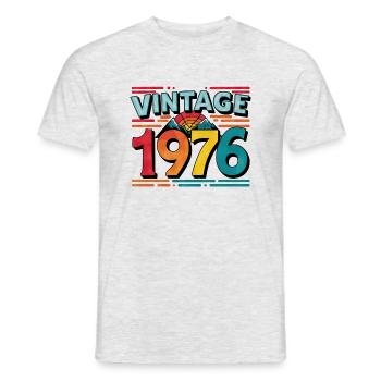 Vintage 1976 Cadeau d'anniversaire 47 ans Homme Fe - T-shirt homme - gris chiné - Devant - AI Model Male 178 dark (178cm)