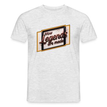 Wie Legenden geboren werden - Männer T-Shirt - Grau meliert - Vorne - AI Model Male 178 dark (178cm)