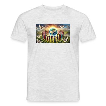 Alle Kulturen - Männer T-Shirt - Grau meliert - Vorne - AI Model Male 178 dark (178cm)
