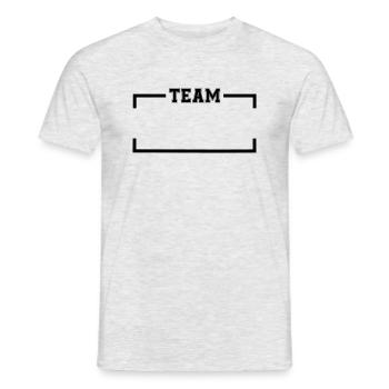 équipe - T-shirt homme - gris chiné - Devant - AI Model Male 178 dark (178cm)