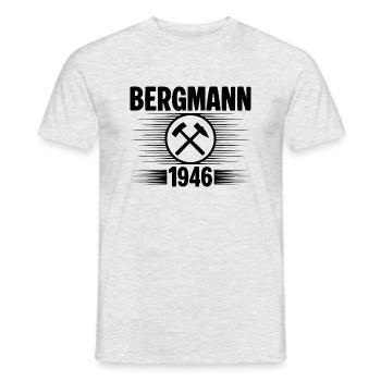 Erzgebirge Bergmann - Männer T-Shirt - Grau meliert - Vorne - AI Model Male 178 dark (178cm)