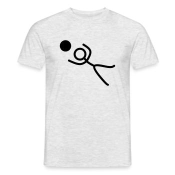 gardien Stickman - T-shirt homme - gris chiné - Devant - AI Model Male 178 dark (178cm)