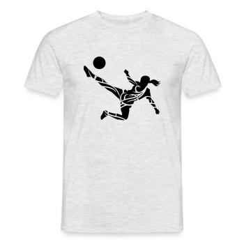Soccer female - T-shirt homme - gris chiné - Devant - AI Model Male 178 dark (178cm)