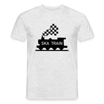 ska train - T-shirt homme - gris chiné - Devant - AI Model Male 178 dark (178cm)