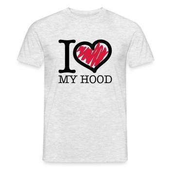 i_love_my_hood_c2 - Männer T-Shirt - Grau meliert - Vorne - AI Model Male 178 dark (178cm)