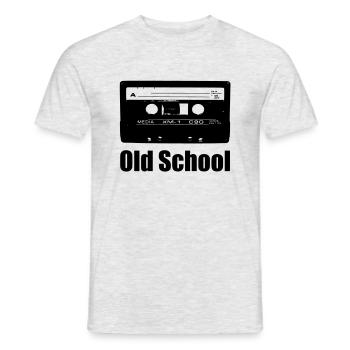 cassette - Men's T-Shirt - heather grey - Front - AI Model Male 178 dark (178cm)