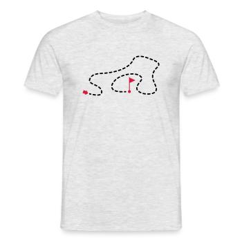 route_1f2 - Men's T-Shirt - heather grey - Front - AI Model Male 178 dark (178cm)
