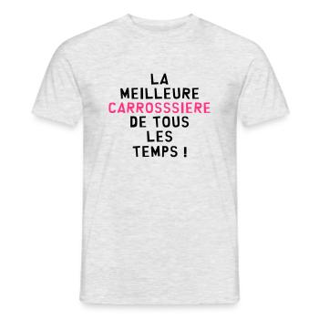 Carrossier / Garagiste / Garage / Voiture / Mécano - T-shirt homme - gris chiné - Devant - AI Model Male 178 dark (178cm)