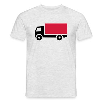 lkw_02 - Men's T-Shirt - heather grey - Front - AI Model Male 178 dark (178cm)