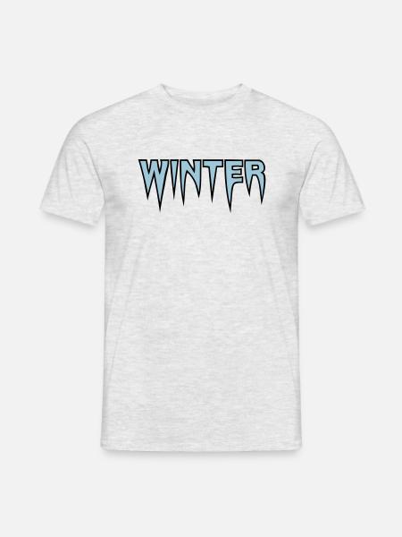 winter ice logo - Men's T-Shirt - heather grey