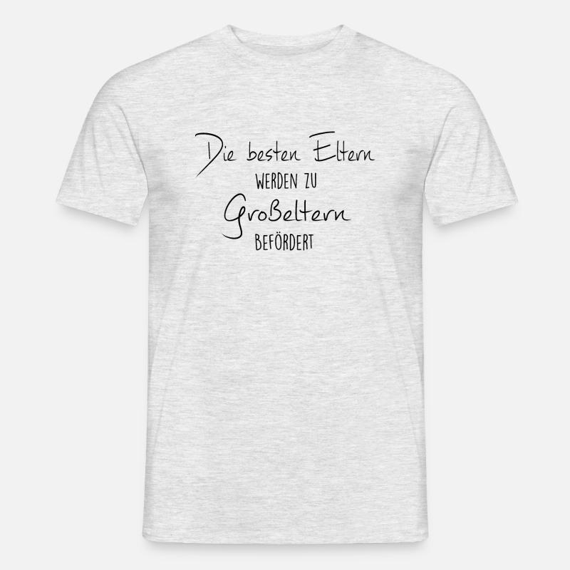 Die besten Eltern werden zu Großeltern befördert. - Männer T-Shirt - Grau meliert