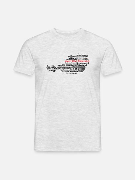 afoch wöd Österreich - Männer T-Shirt - Grau meliert