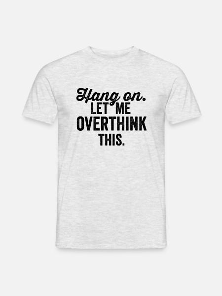 Anna minun yliajatkaa tätä. - Mænd T-shirt - grå meleret