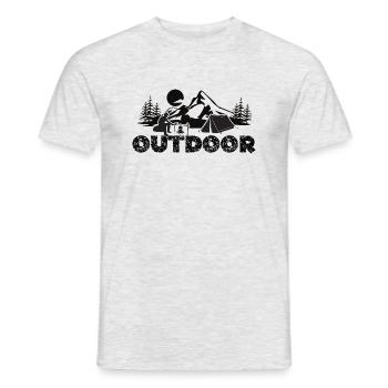 Fans de plein air - T-shirt homme - gris chiné - Devant - AI Model Male 178 dark (178cm)