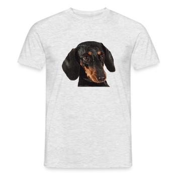 Dackel - Männer T-Shirt - Grau meliert - Vorne - AI Model Male 178 dark (178cm)