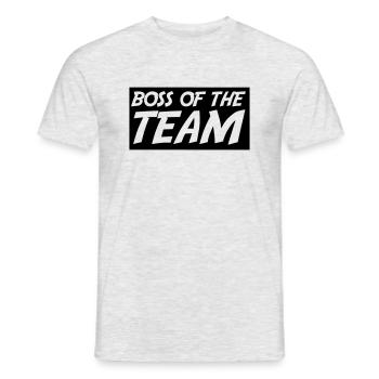 Boss of the Team - Men's T-Shirt - heather grey - Front - AI Model Male 178 dark (178cm)