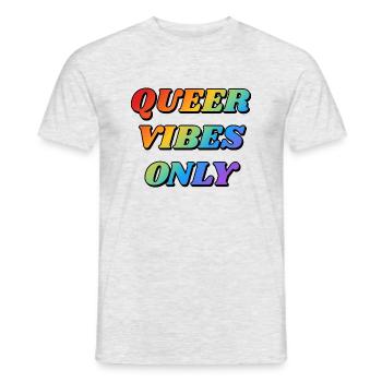 Queer Vibes Nur Regenbogenfarben - Männer T-Shirt - Grau meliert - Vorne - AI Model Male 178 dark (178cm)