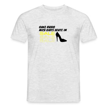 mich gibts heute im sale - Männer T-Shirt - Grau meliert - Vorne - AI Model Male 178 dark (178cm)