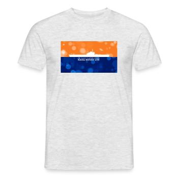 HMS Implacable (R86) Cover - Men's T-Shirt - heather grey - Front - AI Model Male 178 dark (178cm)