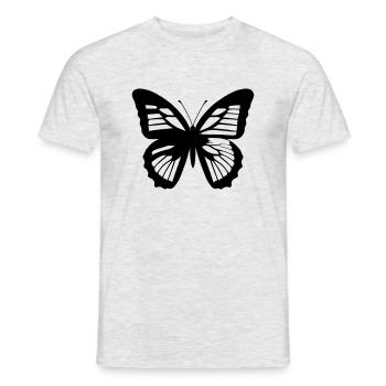 Butterfly Nature Butterflies Vector 7 - Men's T-Shirt - heather grey - Front - AI Model Male 178 dark (178cm)