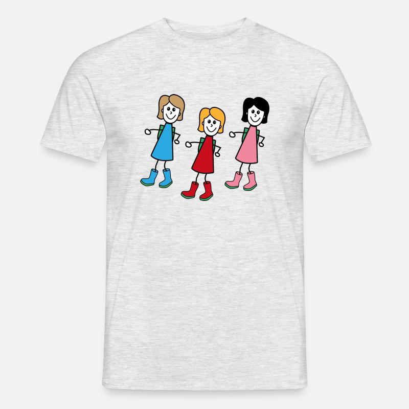 Frauen im Comic Style - Männer T-Shirt - Grau meliert