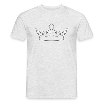 Couronne 1 - T-shirt homme - gris chiné - Devant - AI Model Male 178 dark (178cm)