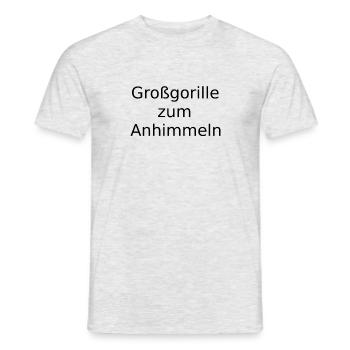 Großgorille zum Anhimmeln - Männer T-Shirt - Grau meliert - Vorne - AI Model Male 178 dark (178cm)