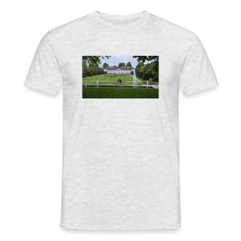 Stadtbibliothek Kempten im Allgäu - Männer T-Shirt - Grau meliert - Vorne - AI Model Male 178 dark (178cm)
