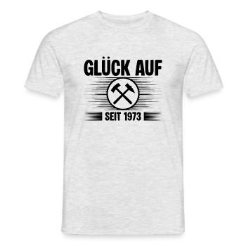 Glueck auf seit 1973 - Männer T-Shirt - Grau meliert - Vorne - AI Model Male 178 dark (178cm)